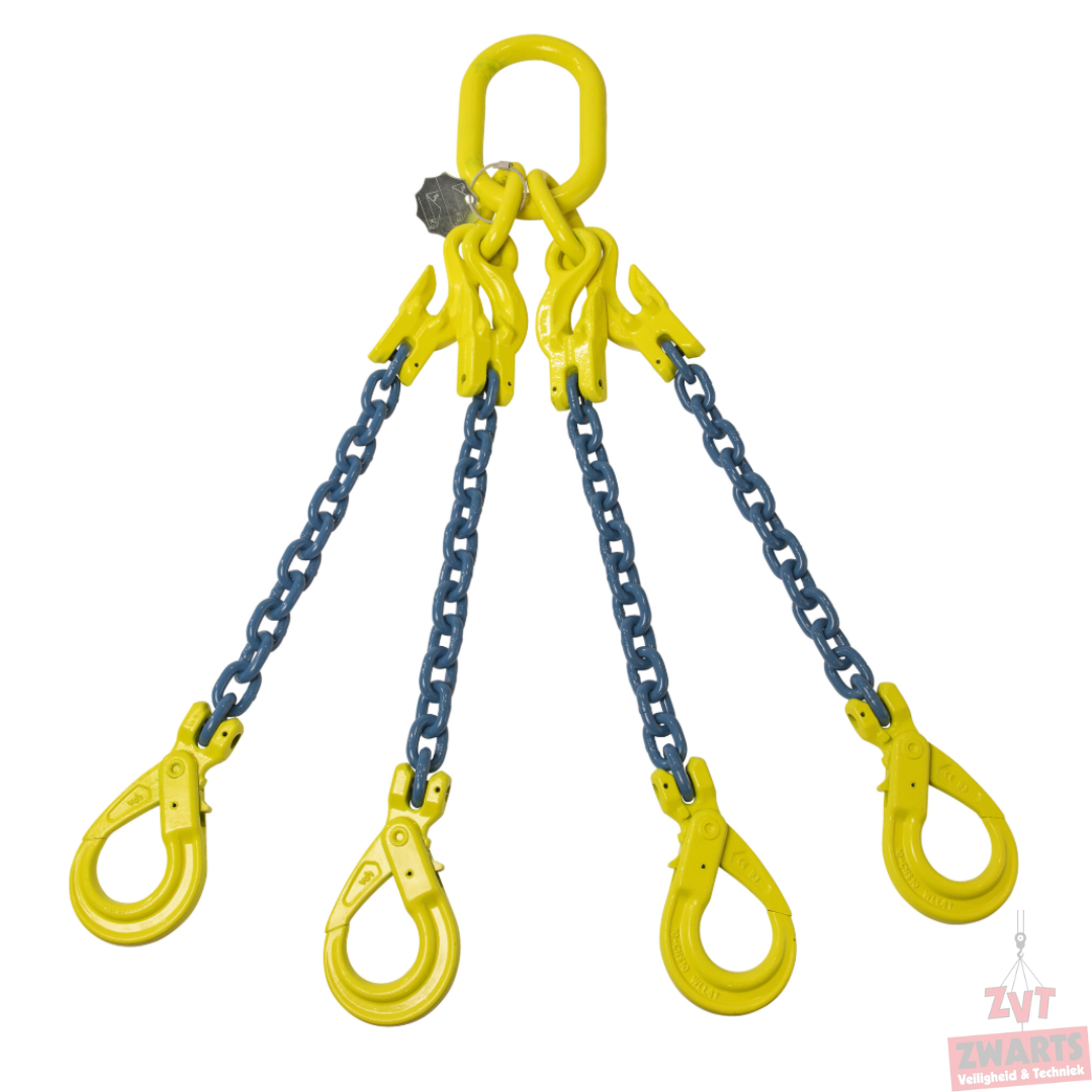 Ketting 4-sprong met inkorthaak - 13mm - 14/10 Ton