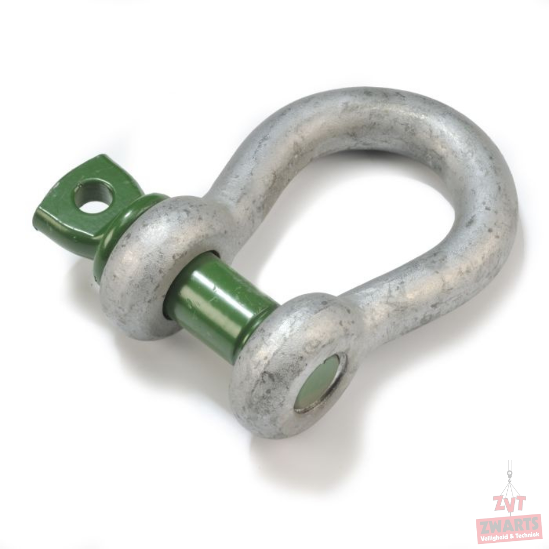 GreenPin Harp - sluiting borst bout met zilveren sluiting en groene pin.