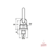 Draaibaar Hijsoog - Theipa Point 28 ton