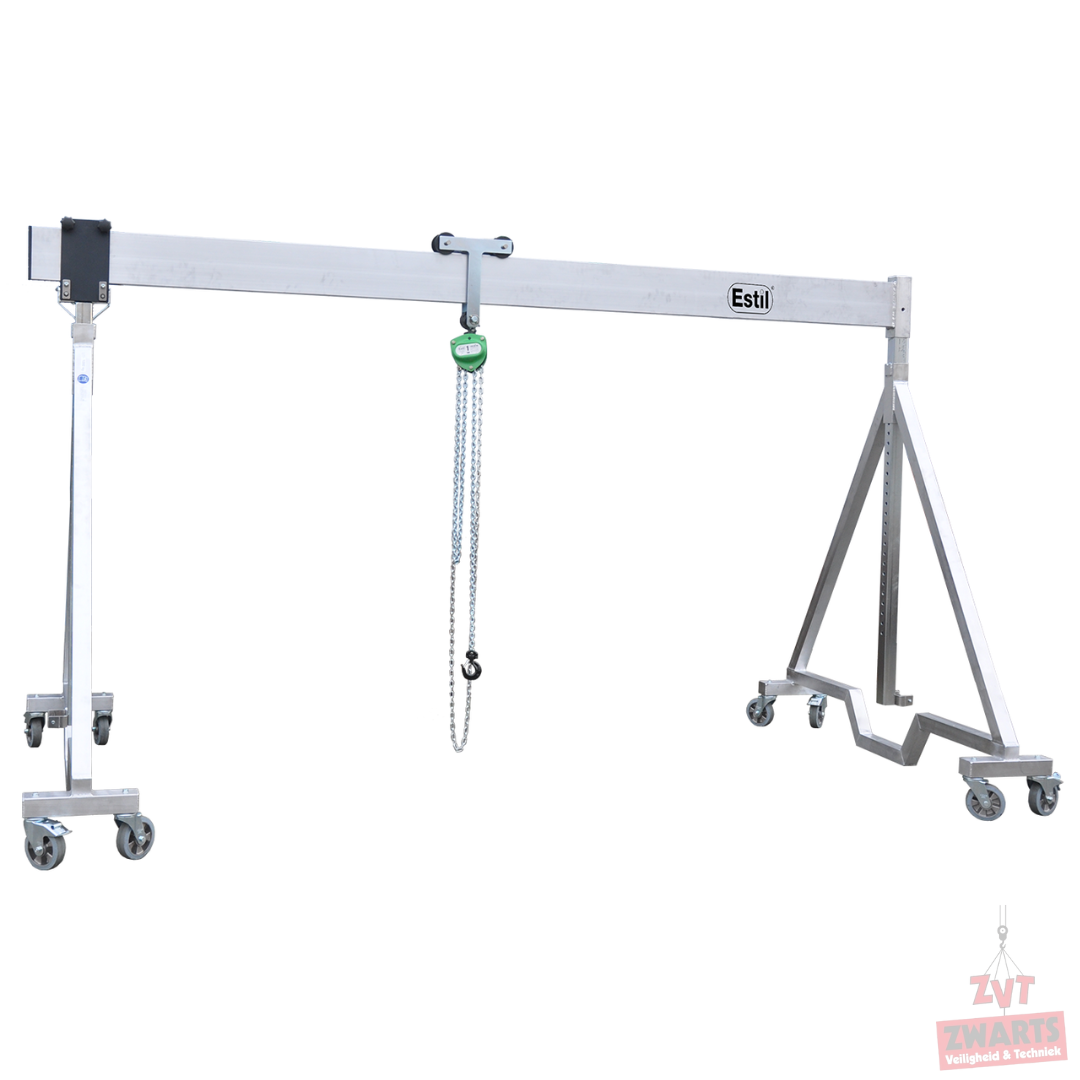 Aluminium onder last verrijdbare portaalkraan 1000 kg